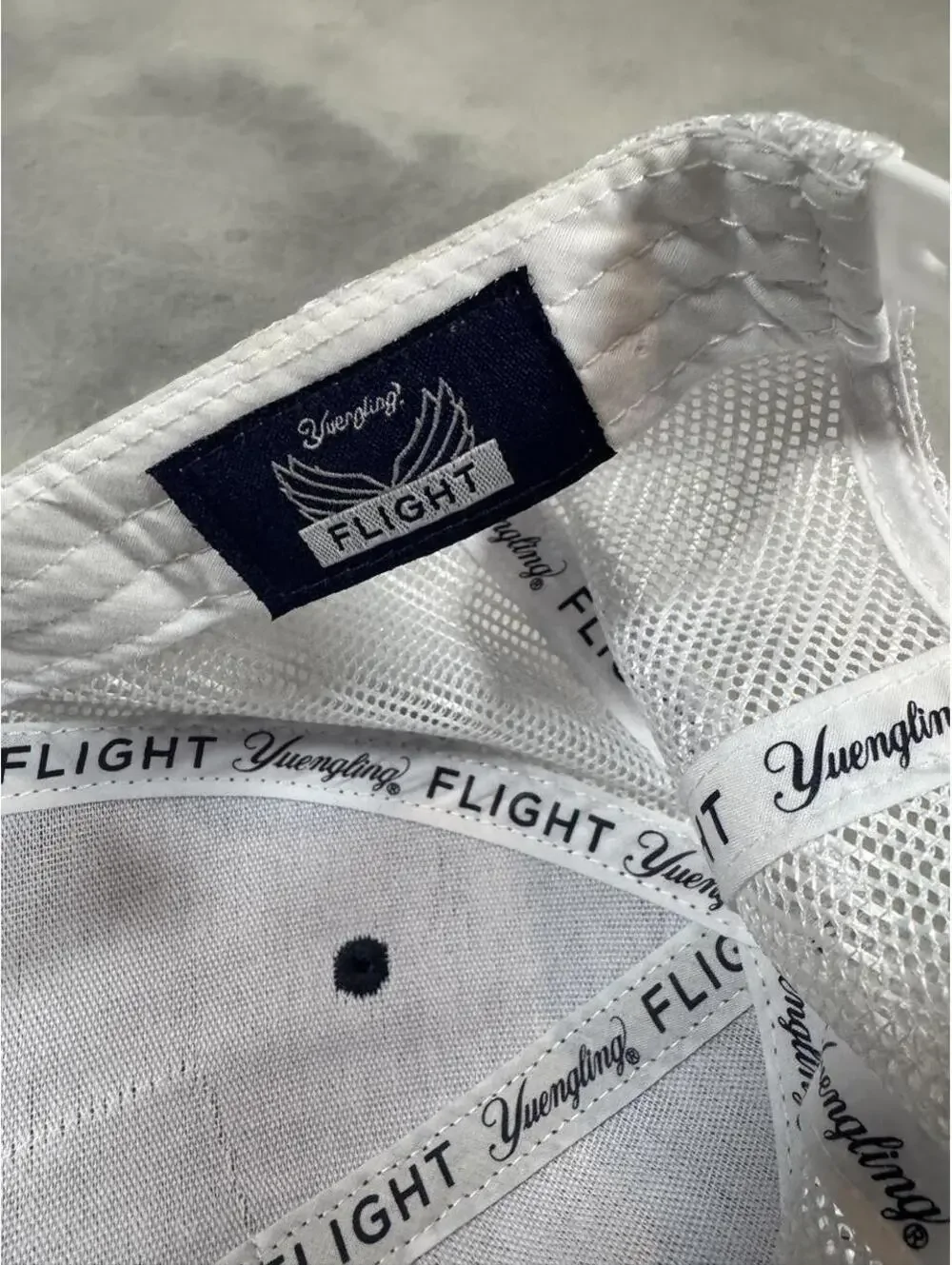 Yuengling FLIGHT Beer Navy White Trucker Hat Mesh Snapback Patch Cap